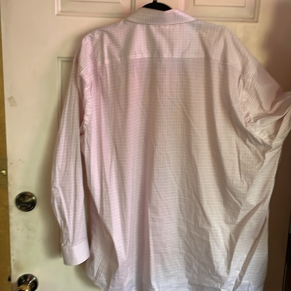 Long sleeve Joe Joseph Abboud shirt.Slim fit, 19 Rust color checker pattern. - Picture 4 of 4